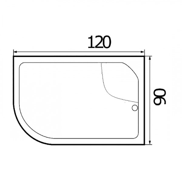 Поддон для душа Wemor 120/90/44 R 120x90, правый, ABS-пластик, цвет белый - фото 1