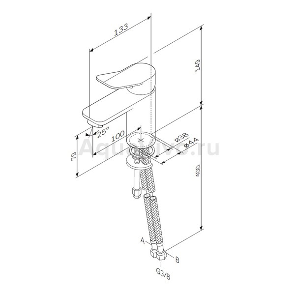 Смеситель AM.PM X-Joy F85A02100 для раковины - фото 1