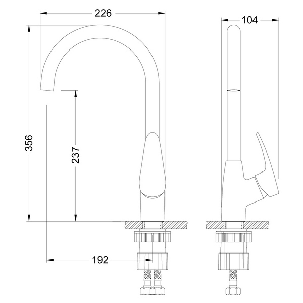 Смеситель Lemark Linara LM0405C для кухни, с поворотным изливом