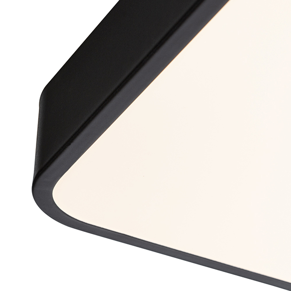 Потолочный светильник Arte Lamp Scena A2669PL-1BK, арматура черная, плафон пластик белый, 60х60 см
