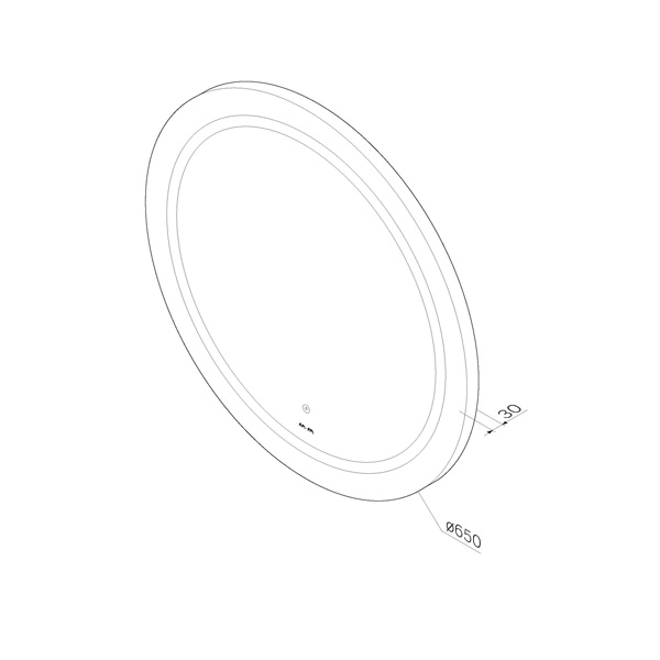 Зеркало AM.PM X-Joy 65x65, с подсветкой и диммером