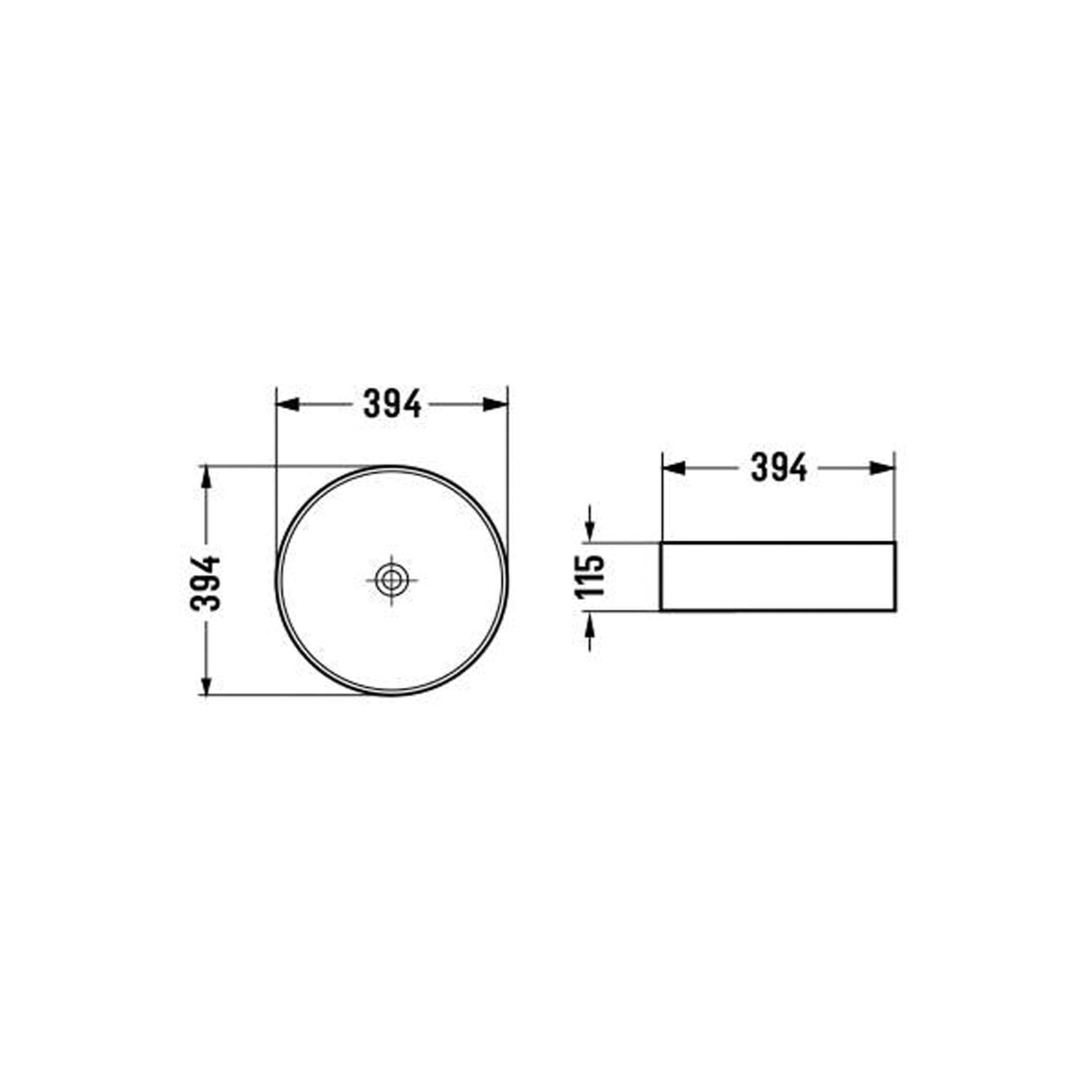 Раковина Vincea VBS-216 накладная, 40x40 см, цвет белый - фото 1