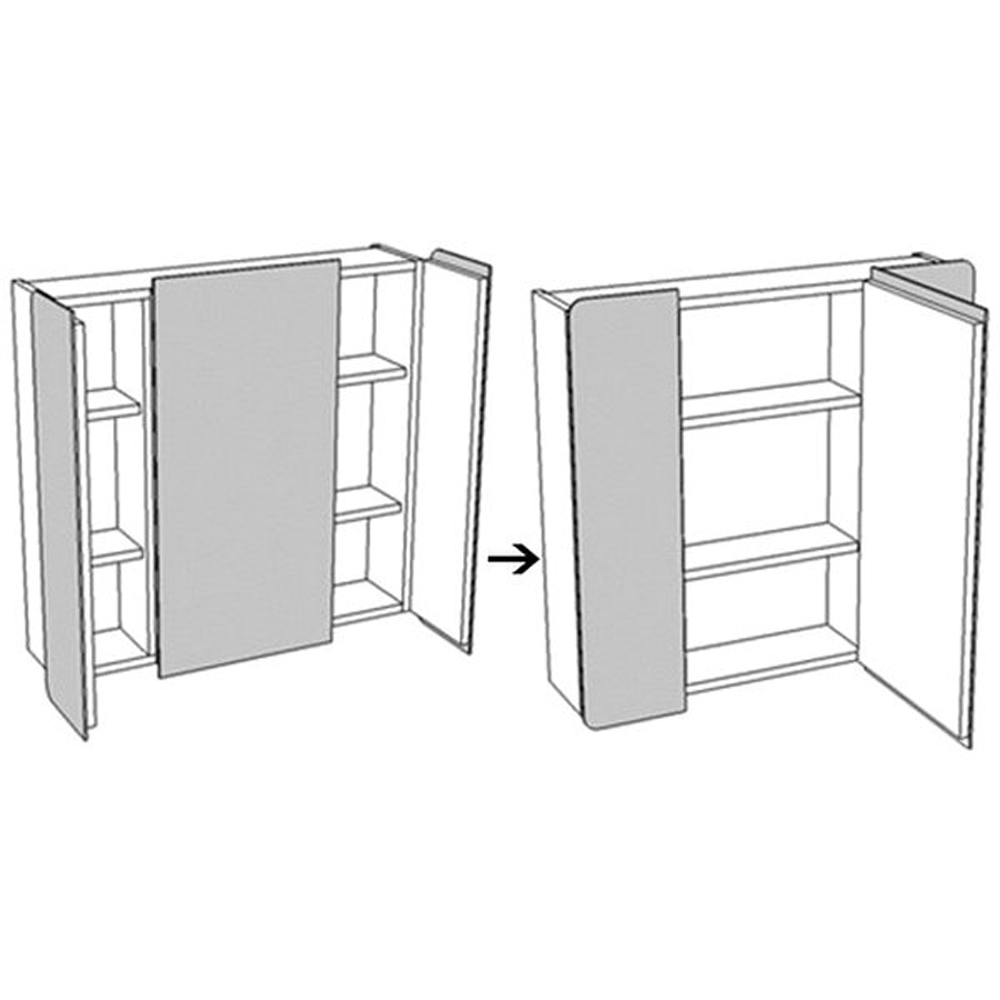 Мебель для ванной Corozo Лео 80 напольная, с тумбой 20 см, цвет белый
