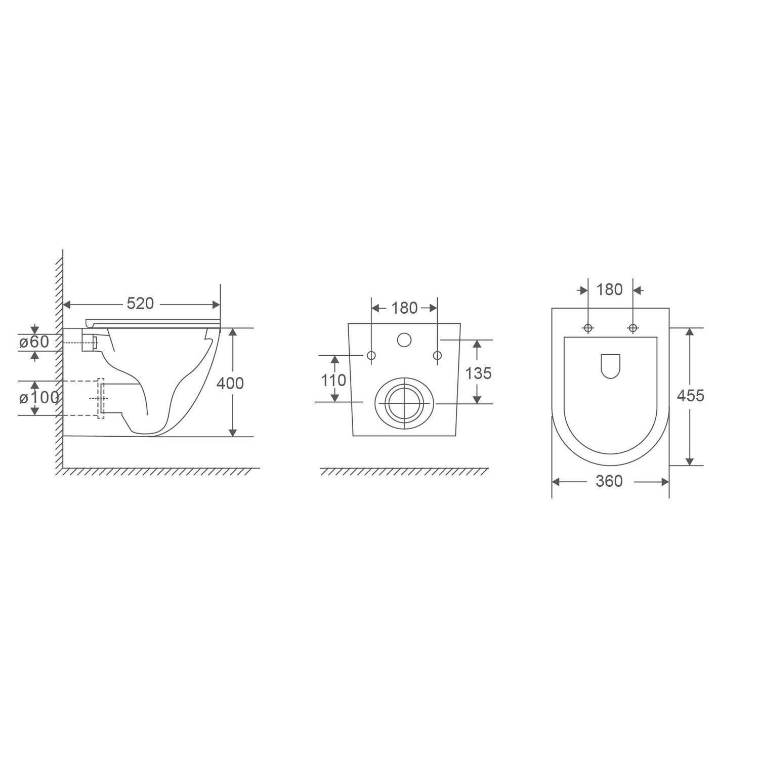 Унитаз Vincea Bien VT1-56TFS подвесной, безободковый, смыв Торнадо, с сиденьем микролифт, цвет белый - фото 1