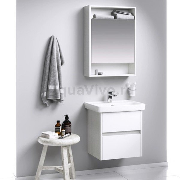 Мебель для ванной Aqwella City 50, цвет дуб канадский / белый