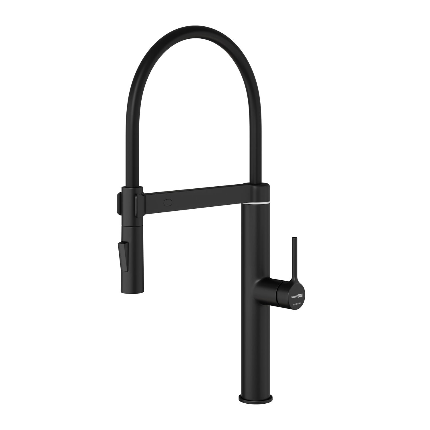 Смеситель WasserKRAFT A8867 для кухни, с гибким изливом, сенсорный, цвет черный
