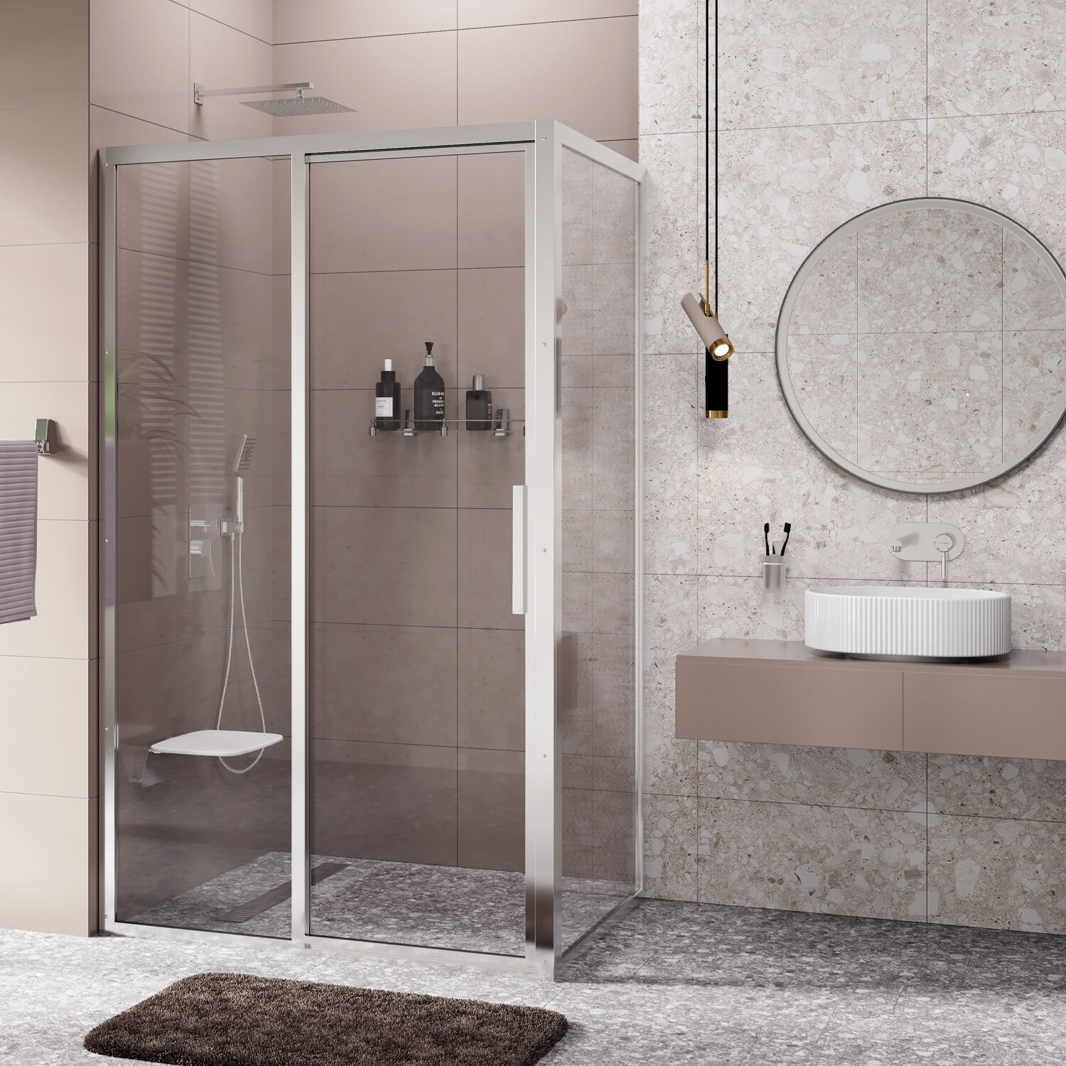 Душевой уголок WasserKRAFT Lopau 32S07L 120x90, левый, стекло прозрачное, профиль серебристый - фото 1