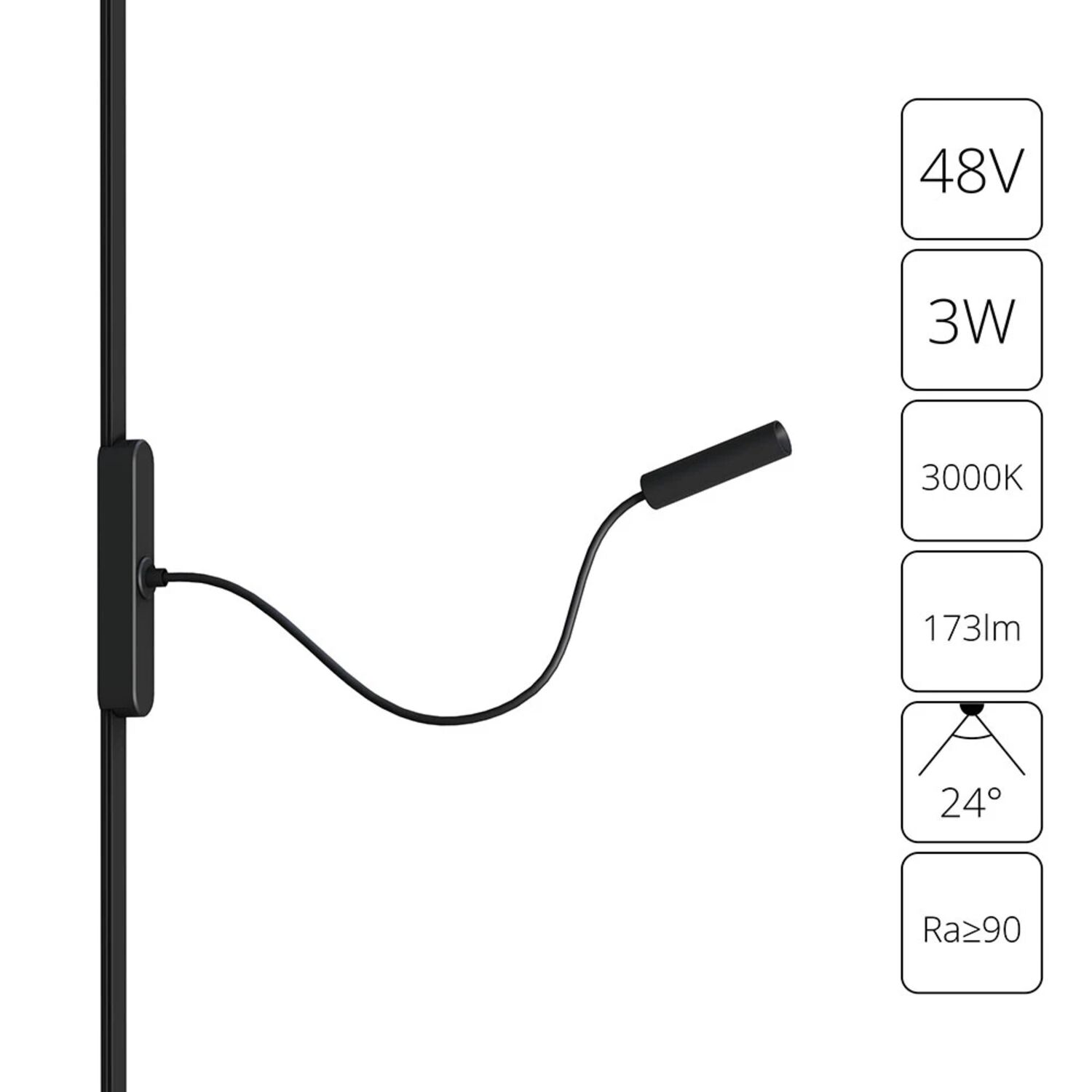 Магнитный трековый светильник Arte Lamp Rapid A1162PL-1BK, арматура черная   