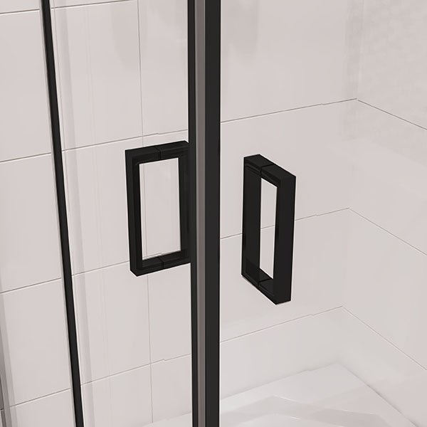 Душевой уголок Niagara Nova NG-6808-08 BLACK 90x90, стекло прозрачное, профиль черный - фото 1