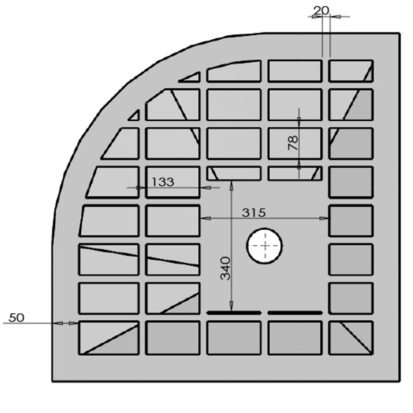 Поддон для душа Vincea VST-4SQ 90x90, искусственный камень, цвет антрацит - фото 1