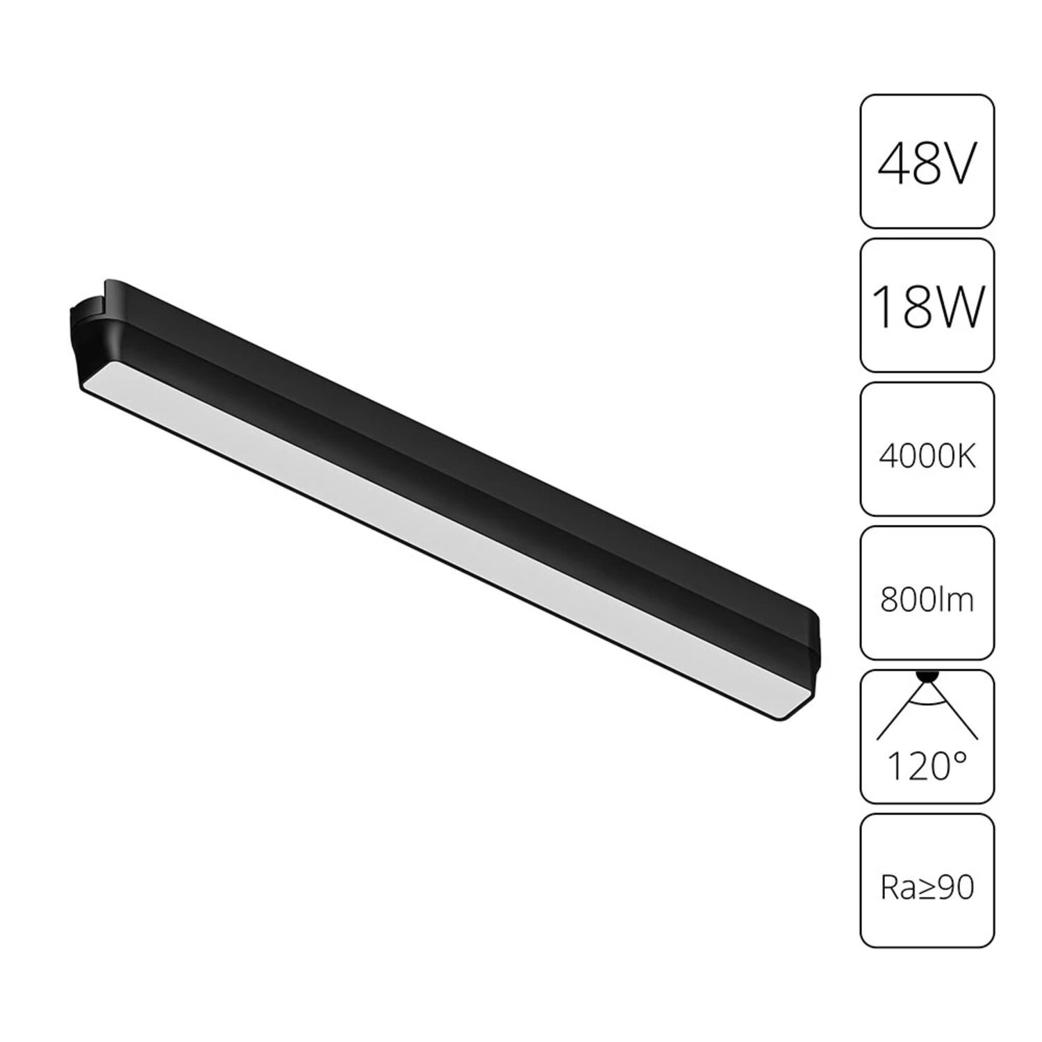 Магнитный трековый светильник Arte Lamp Rapid A6168PL-1BK, арматура черная   