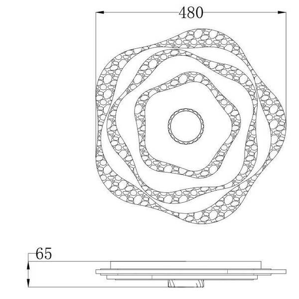 Потолочный светильник Arte Lamp Multi-Space A1435PL-1WH, арматура металл белый, плафон пластик белый, 48х48 см