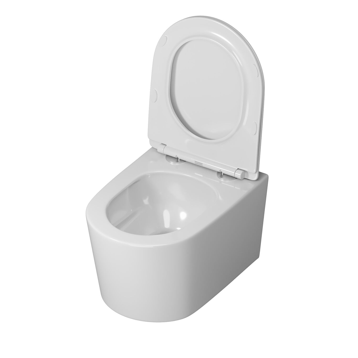 Унитаз Grossman Tornado GR-4499 SQ подвесной, безободковый, смыв Торнадо, с сиденьем микролифт, цвет белый глянцевый - фото 1