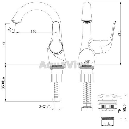 Смеситель Lemark Swan LM5406BG для раковины