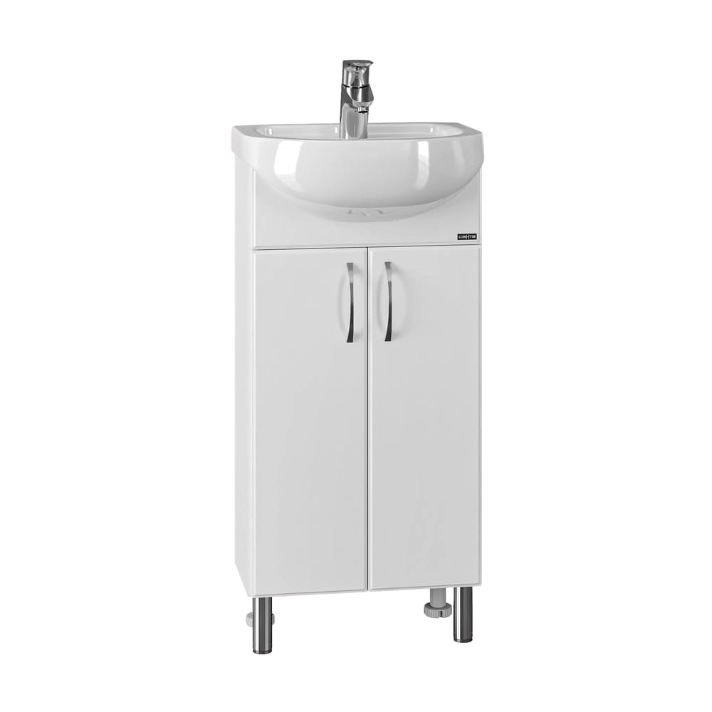 Тумба под раковину Санта Сити 40 напольная, с дверцами, цвет белый - фото 1