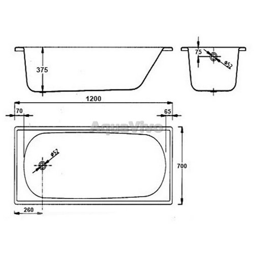 Ванна BLB Europa B20ESLS 120х70 стальная