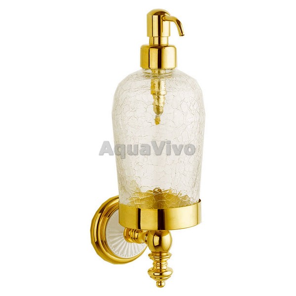 Дозатор Boheme Palazzo 10117 для жидкого мыла с держателем, цвет золото