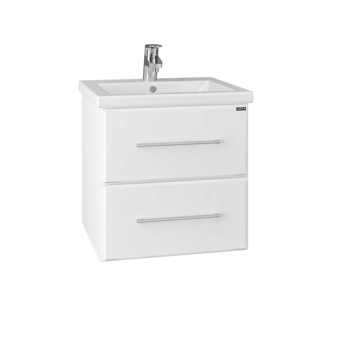 Тумба под раковину Санта Омега 50 подвесная, с ящиками, цвет белый - фото 1