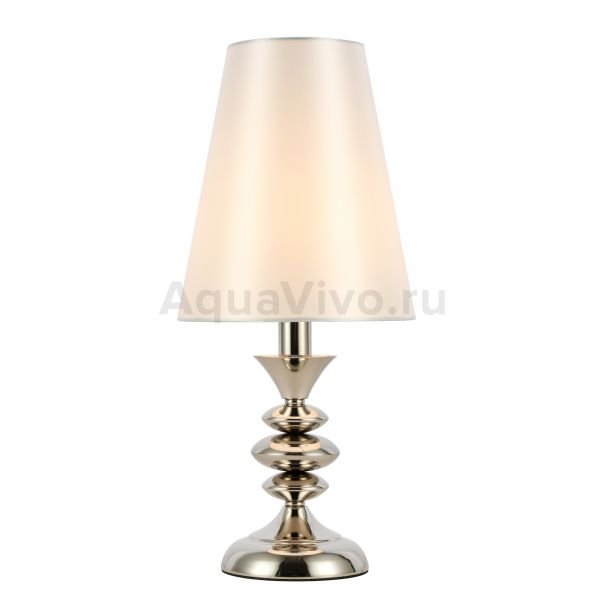 Прикроватная лампа ST Luce Rionfo SL1137.104.01, арматура металл, цвет никель, плафон текстиль, цвет белый