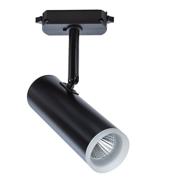 Трековый светильник Arte Lamp Hubble A6813PL-1BK, арматура черная, плафон акрил прозрачный / черный, 5х15 см