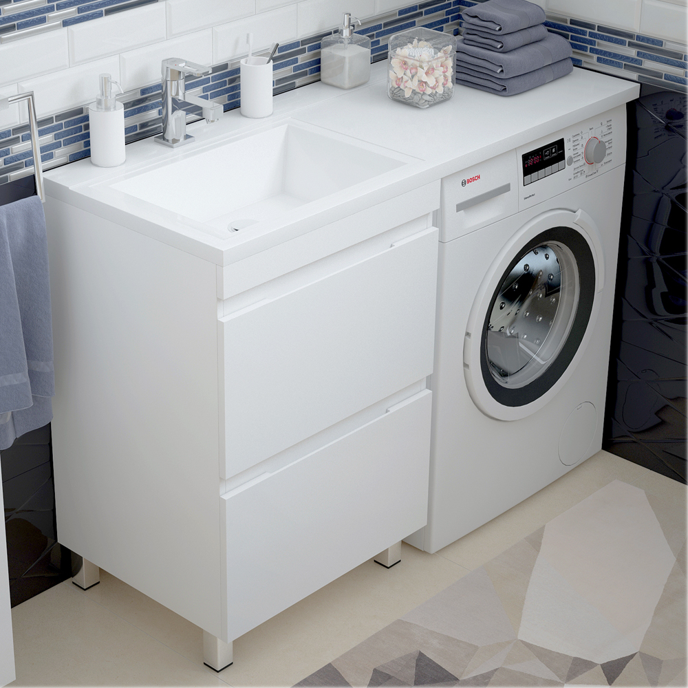 Тумба под раковину Corozo Альтаир 56, напольная, цвет белый - фото 1