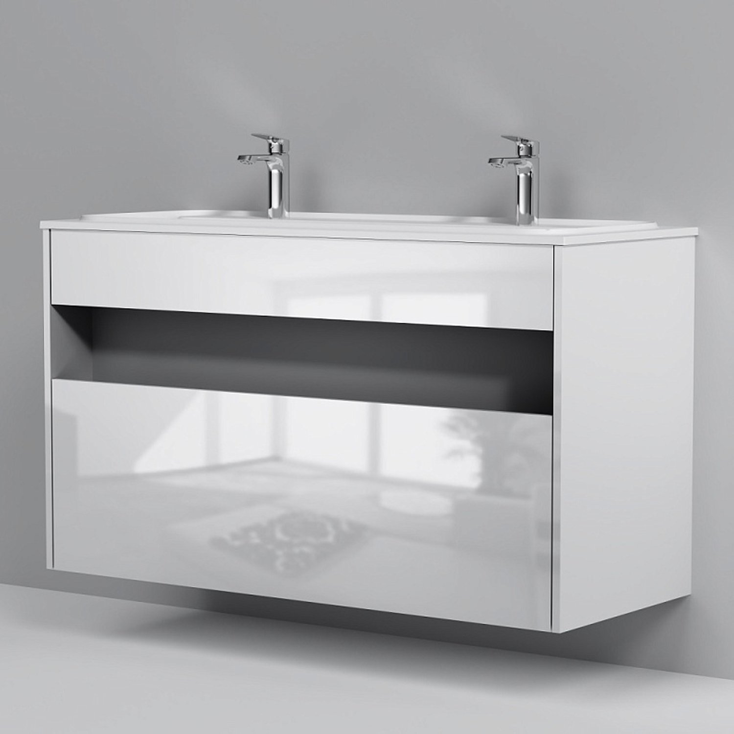 Тумба под раковину AM.PM Func 120, цвет белый глянец