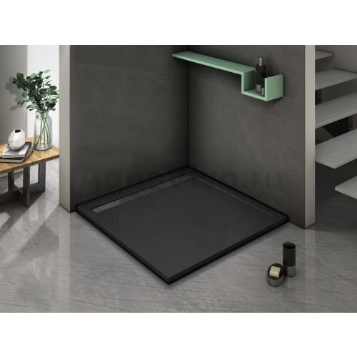 Поддон для душа Weltwasser WW TRS 90 STONE-BL 90x90, литьевой мрамор, цвет черный