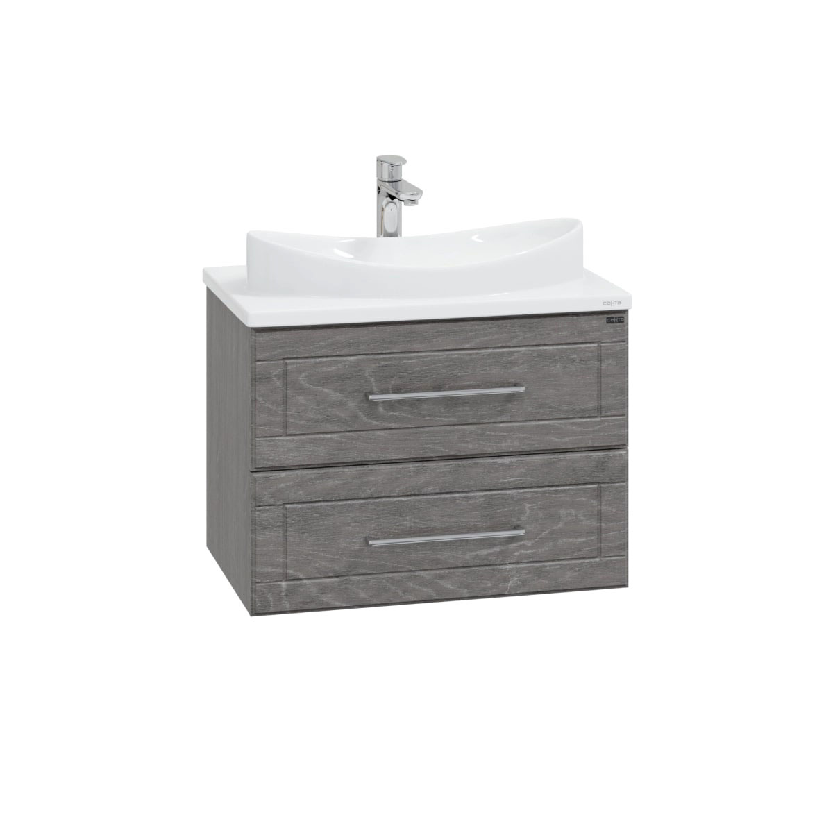 Тумба под раковину Санта Венера 70 подвесная, цвет дуб шале графит - фото 1