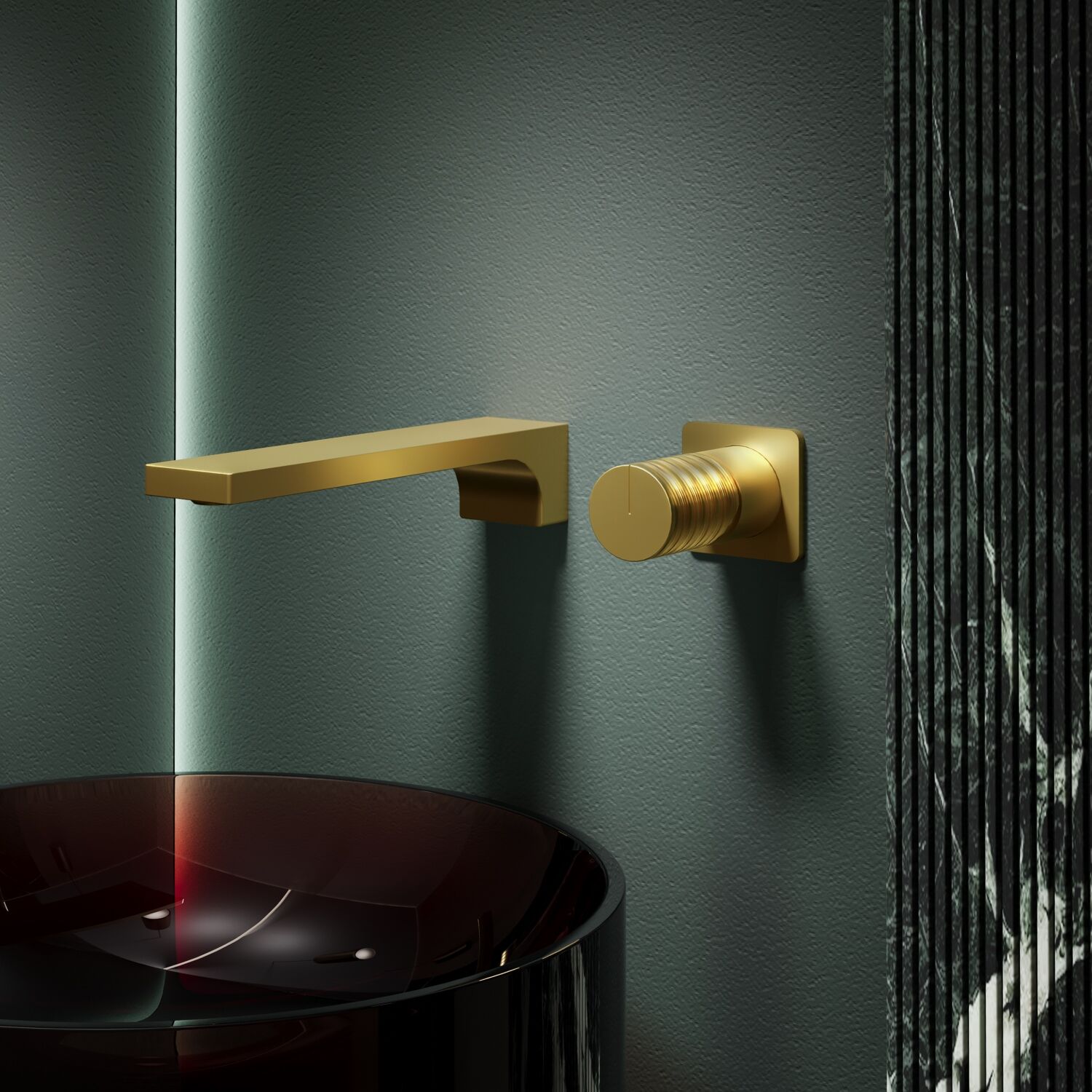 Смеситель Vincea Domus VBFW-5DM01BG для раковины, встраиваемый, цвет брашированное золото - фото 1