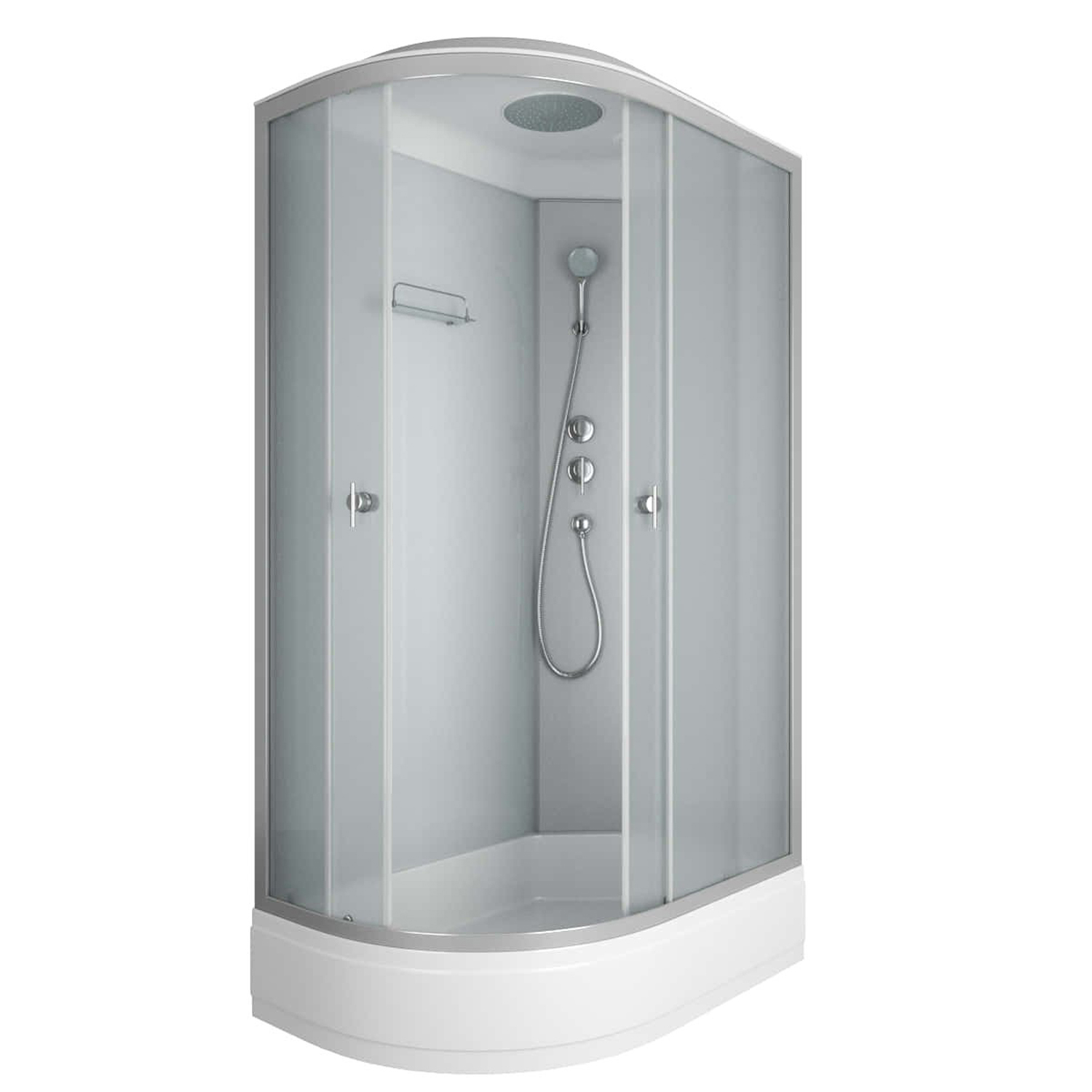 Душевая кабина Niagara Eco NG-3324-14 R 120х80, правая, стекло матовое, профиль серебро, с крышей - фото 1