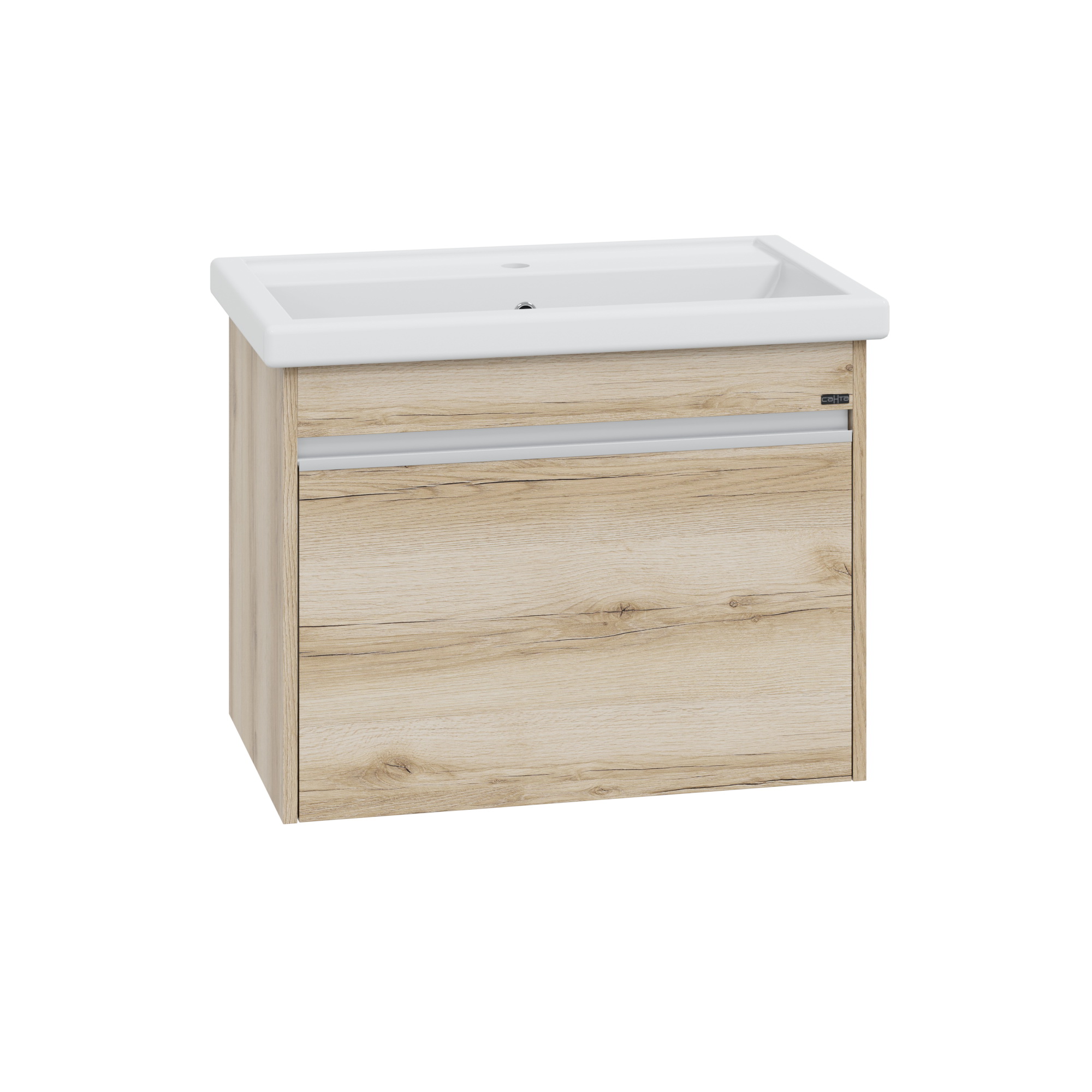 Тумба под раковину Санта Уран 70 подвесная, цвет дуб австрийский - фото 1