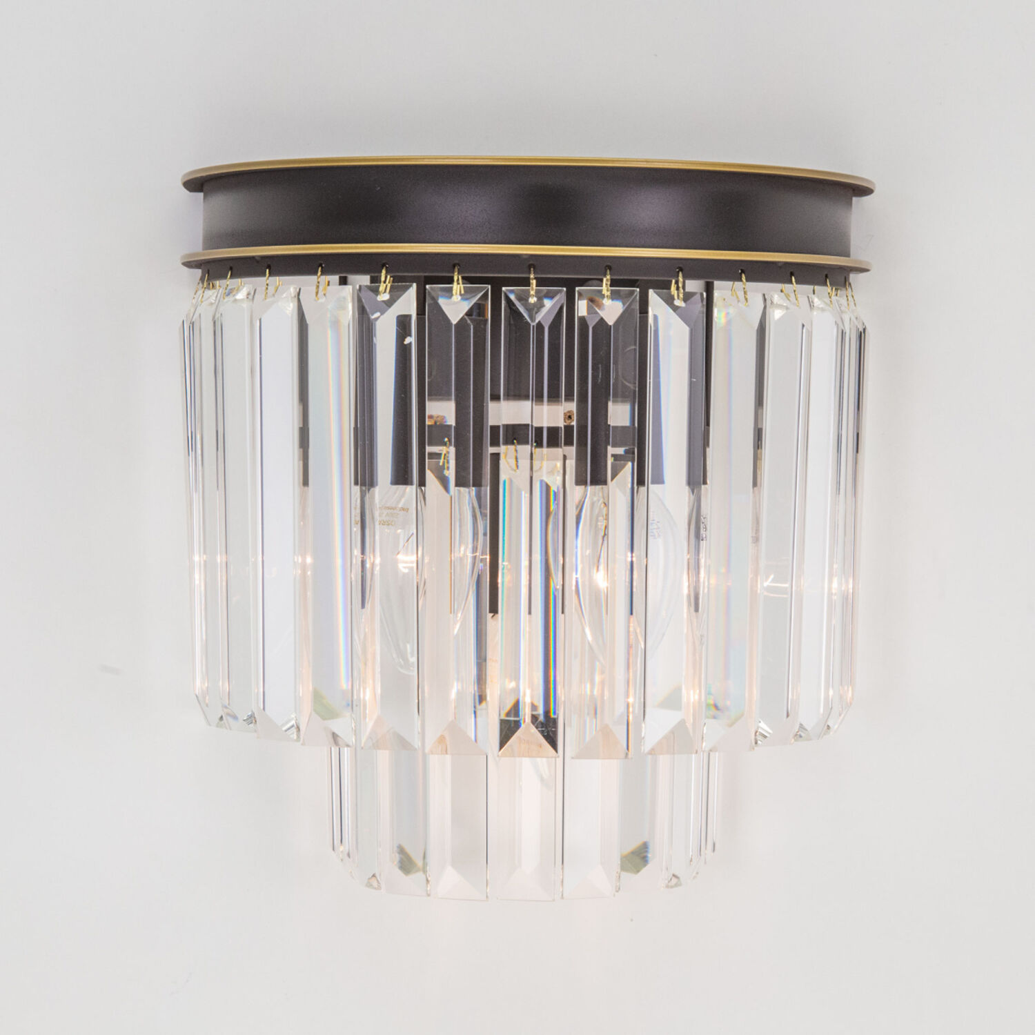 Бра Citilux Мартин CL332331, арматура венге, плафоны хрусталь прозрачный