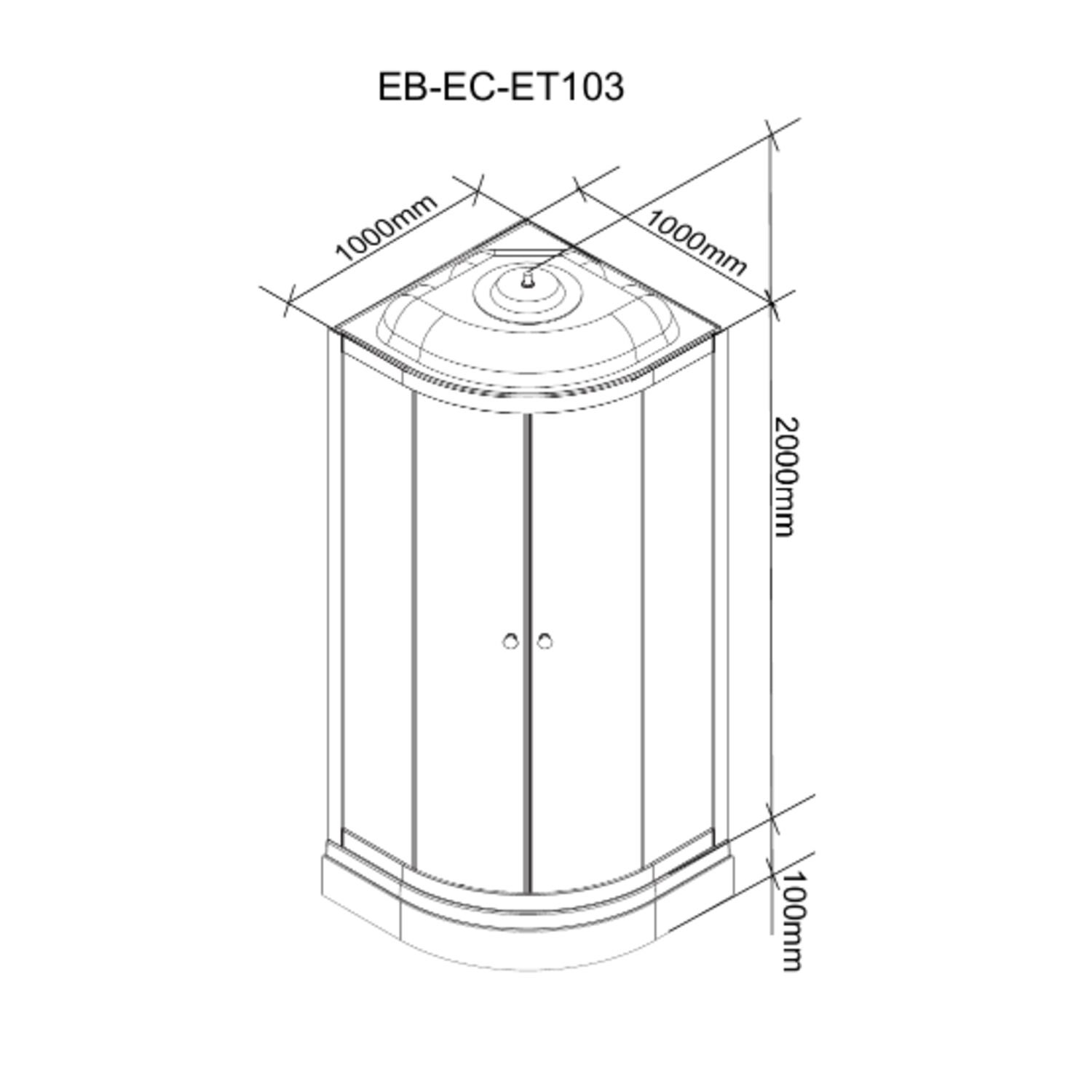 Душевая кабина Parly Effect EF1031 100x100, стекло жемчужное, профиль белый