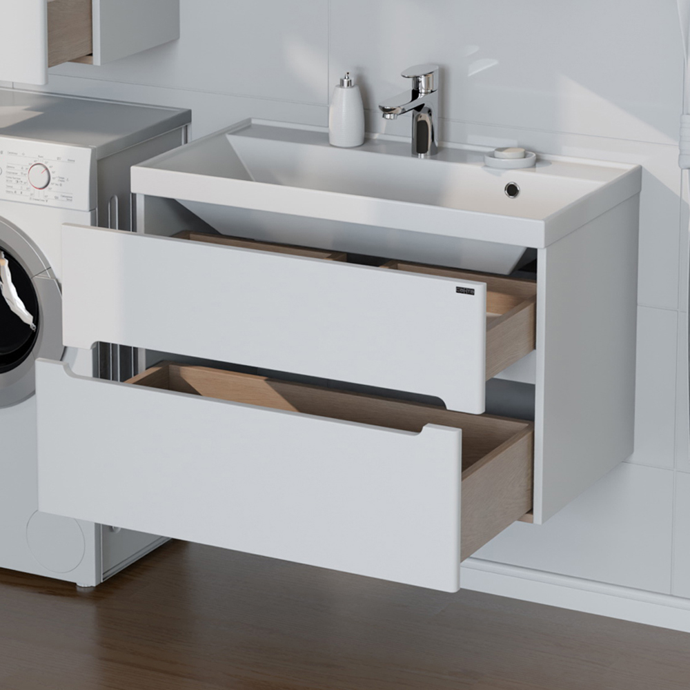 Тумба Санта Лондон 80 под раковину Астория, подвесная, цвет белый - фото 1