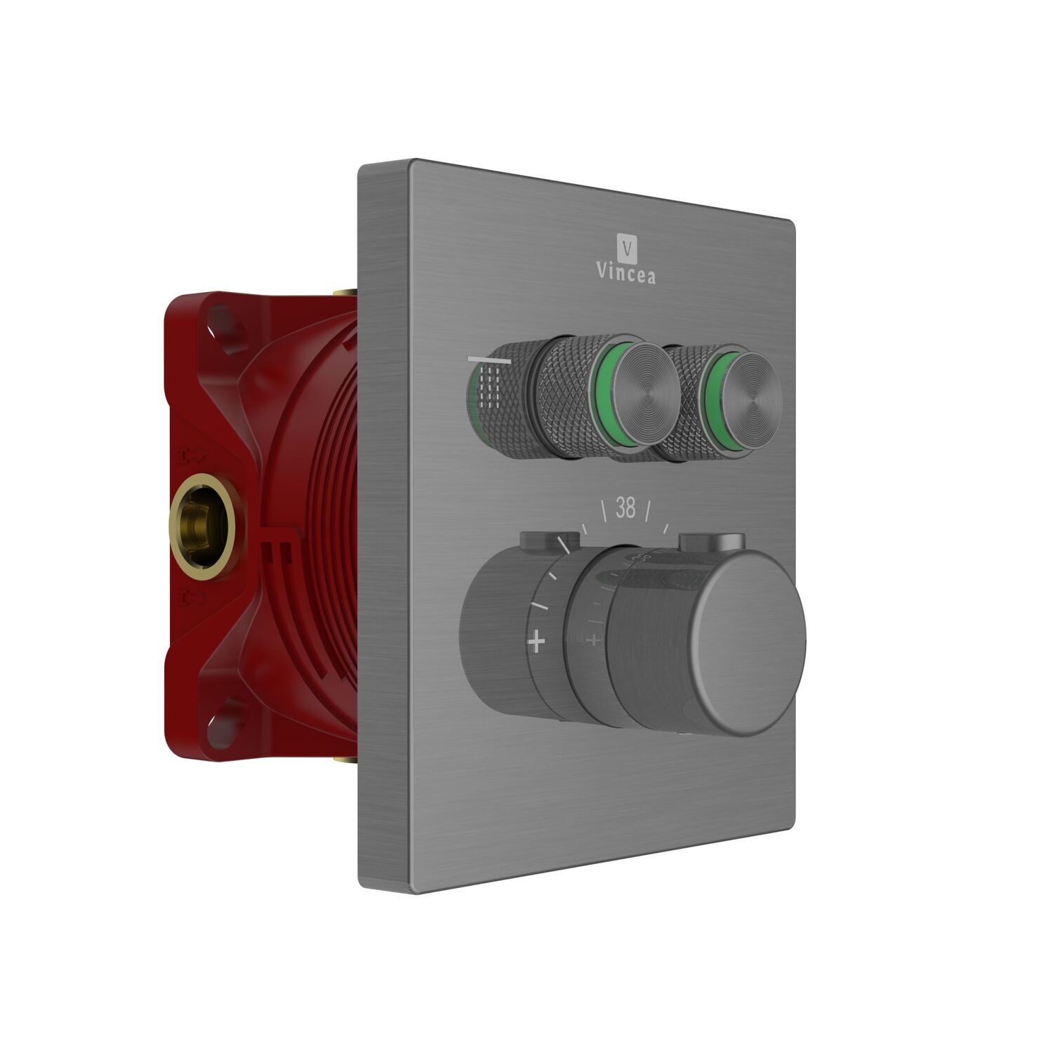 Смеситель Vincea VSCV-321T-MGM для ванны, встраиваемый, цвет вороненая сталь