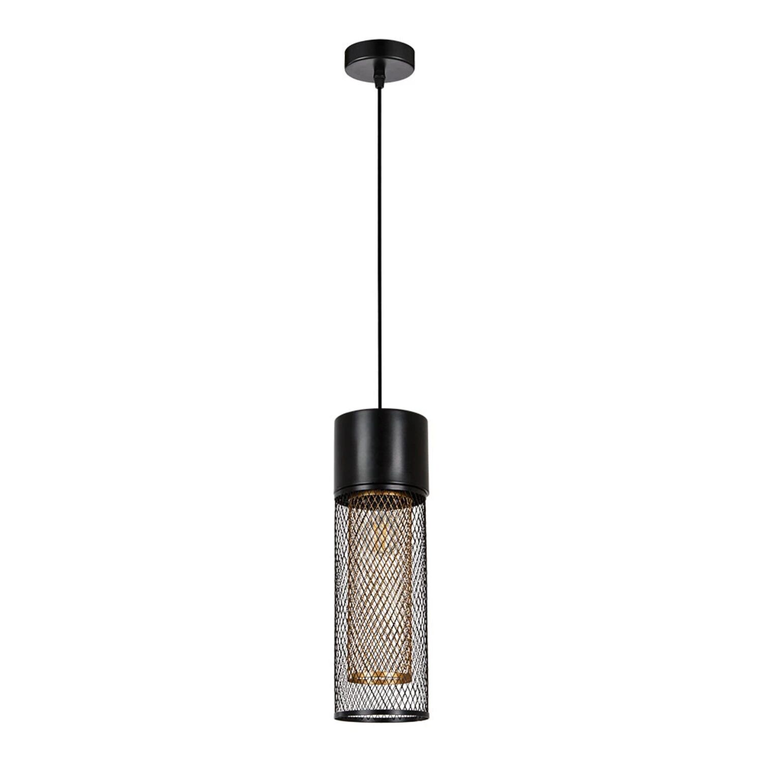 Подвесной светильник Arte Lamp Castello A7068SP-1BK, арматура черный, плафон металл черный
