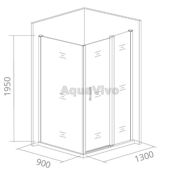 Душевой уголок Good Door Antares WTW+SP-C-CH 130x90, стекло прозрачное, профиль хром - фото 1