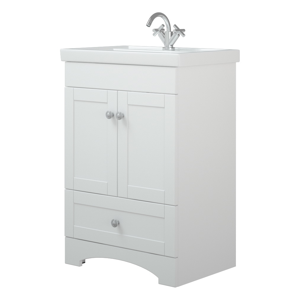 Тумба под раковину Corozo Техас 60, цвет белый - фото 1