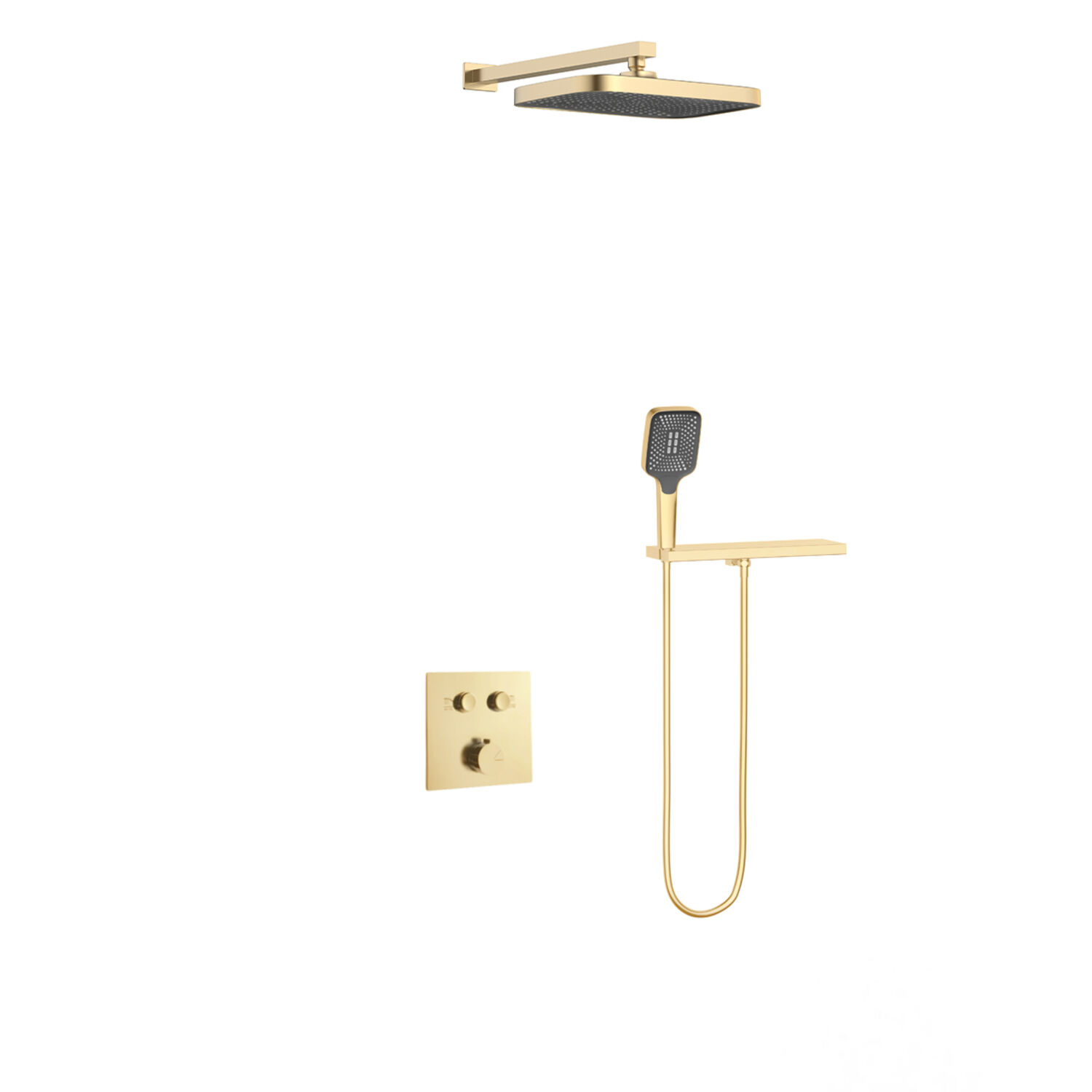 Душевой комплект Vincea VSFW-4211RBG, встраиваемый, цвет брашированное золото
