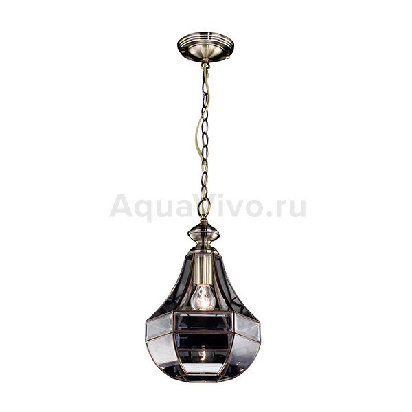 Подвесной светильник Citilux Гера-1 CL444110, арматура бронза, плафон стекло прозрачное, 24х24 см