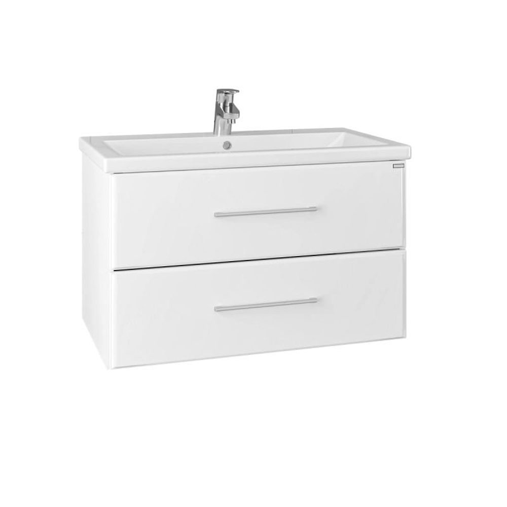 Тумба под раковину Санта Омега 80 подвесная, с ящиками, цвет белый - фото 1