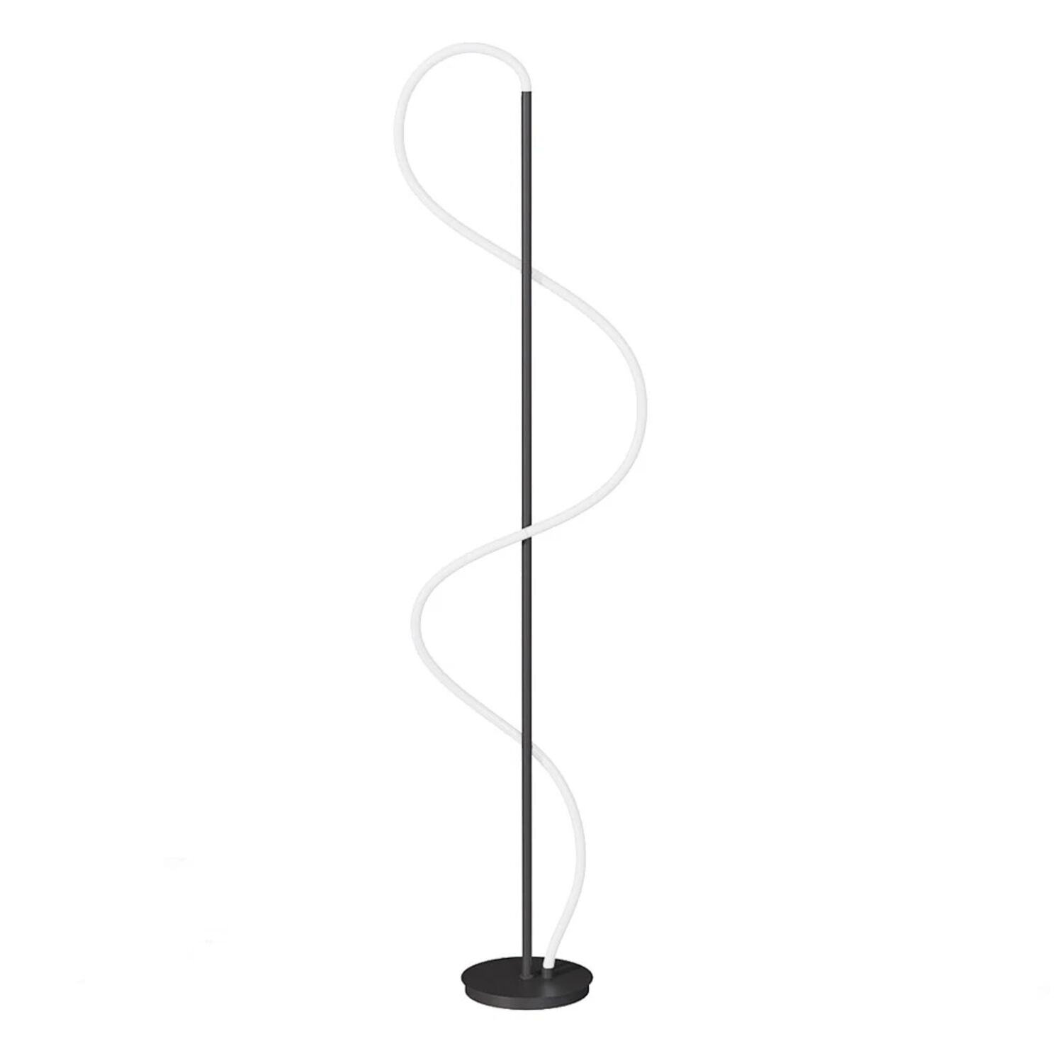 Торшер Arte Lamp Klimt A2850PN-35BK, арматура черный, плафон силикон белый