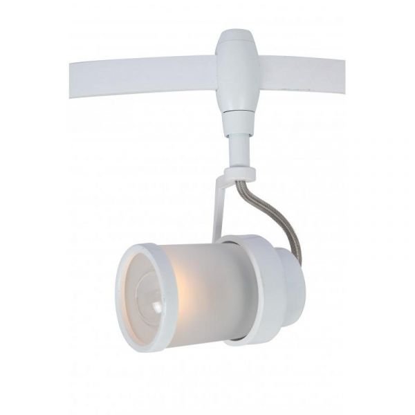 Трековый светильник Arte Lamp Rails Heads A3056PL-1WH, арматура цвет белый, плафон/абажур стекло/металл, цвет белый
