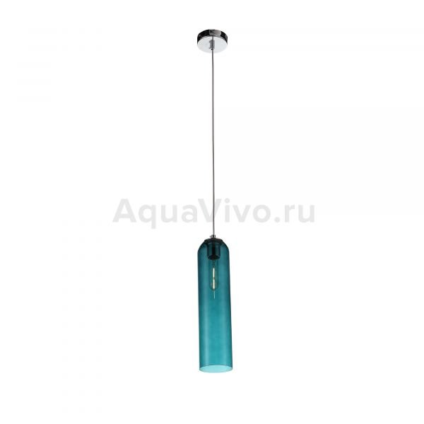 Подвесной светильник ST Luce Callana SL1145.183.01, арматура металл, цвет хром, плафон стекло, цвет голубой