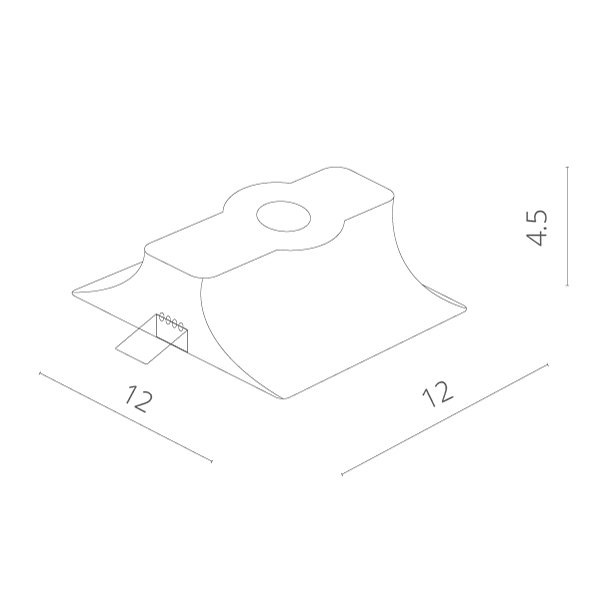 Точечный светильник Arte Lamp Invisible A9110PL-1WH, арматура белая, 12х5 см - фото 1