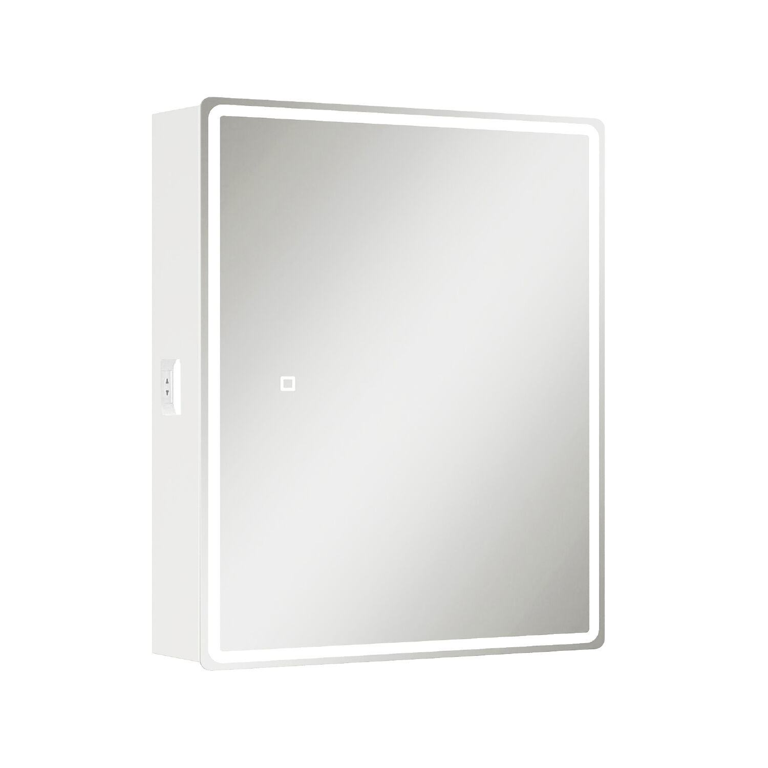 Шкаф-зеркало Оника Орби 70, с подсветкой и диммером, цвет белый - фото 1