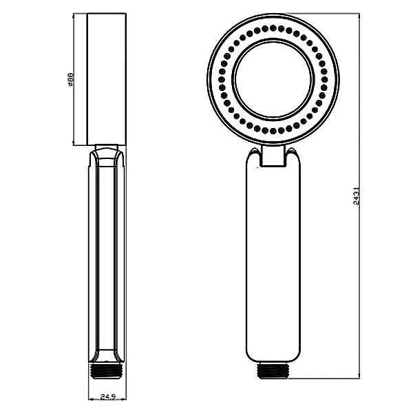 Душевая лейка Lemark LM8115C, 2 режима, цвет хром - фото 1