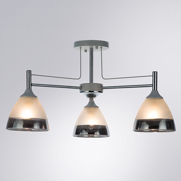 Подвесная люстра Arte Lamp Fiamma A3521PL-3CC, арматура белая, плафоны стекло белое, 60х60 см