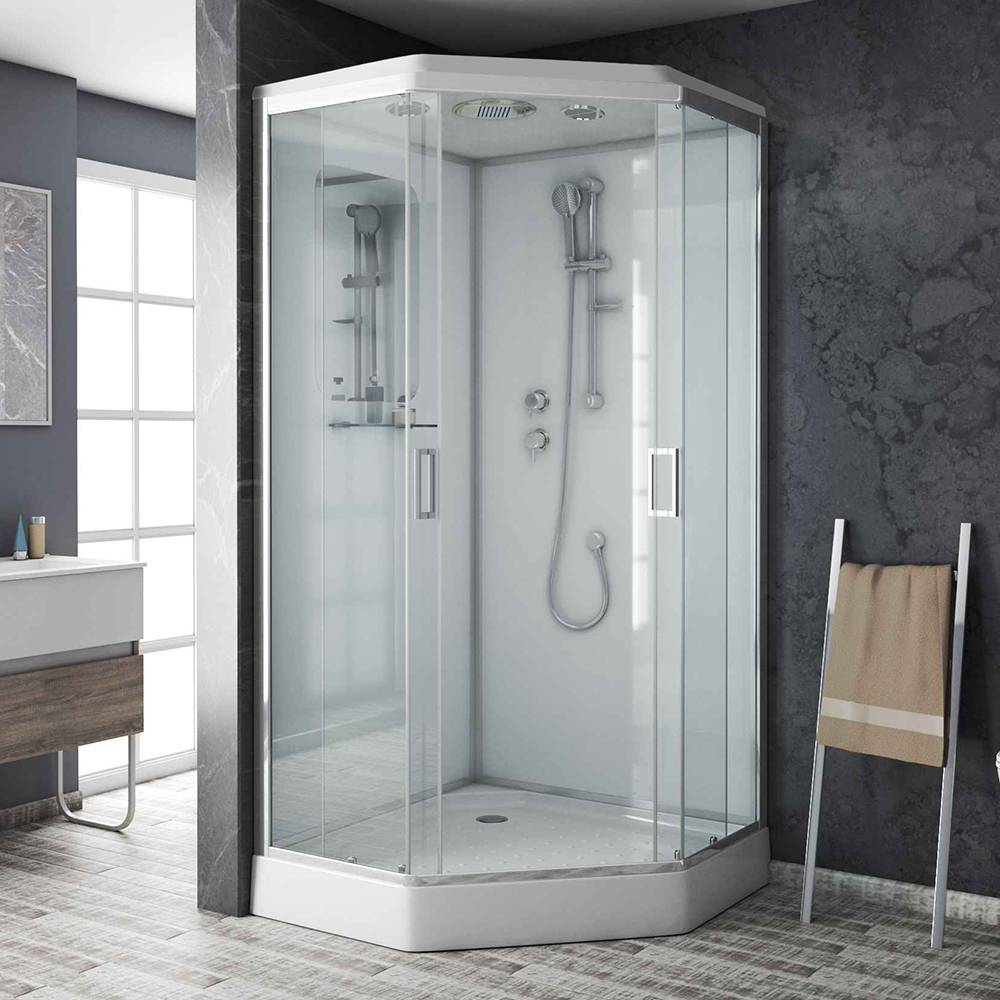 Душевая кабина Niagara Premium NG-6001-01D 90х90, стекло прозрачное, профиль хром, с крышей