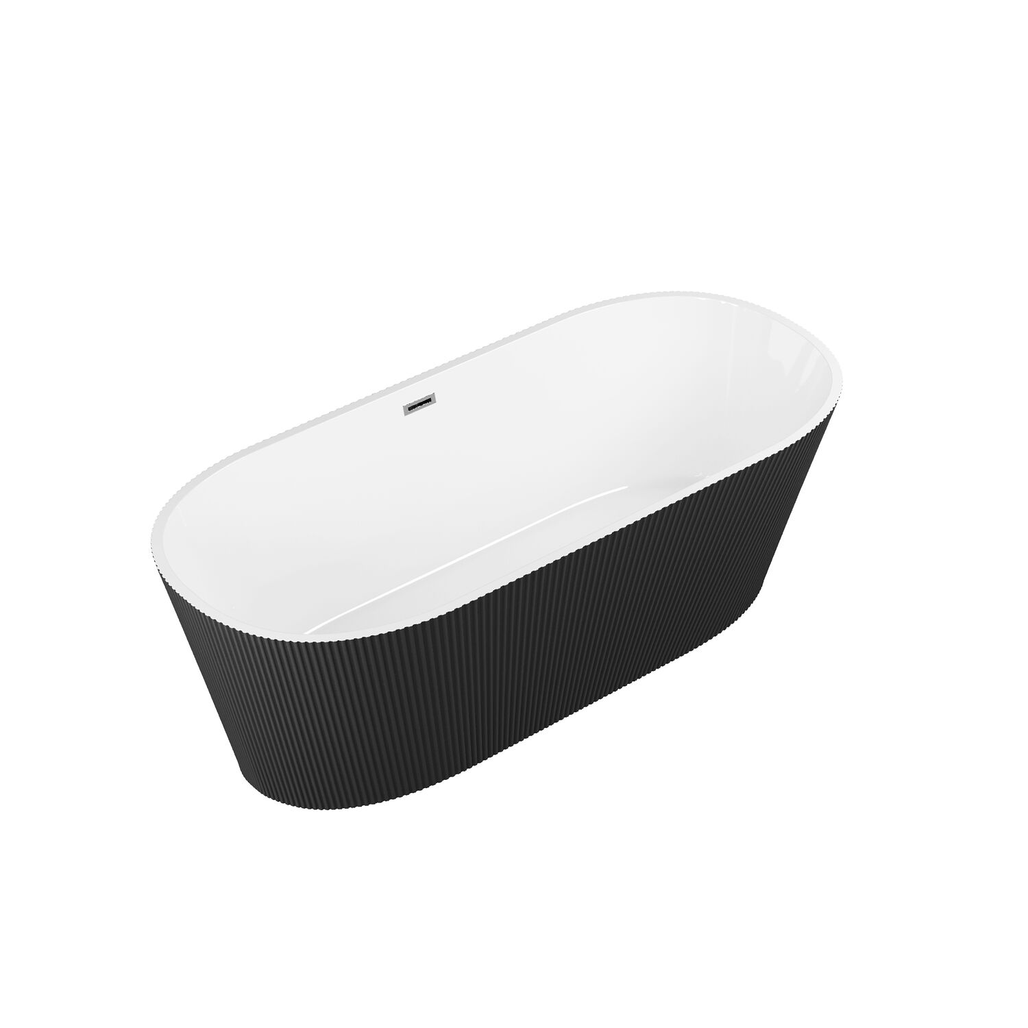 Ванна Grossman Forta GR-27021MB 170х75, цвет черный матовый / белый матовый